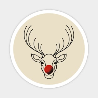 Rudolph - Minimal Retro Magnet